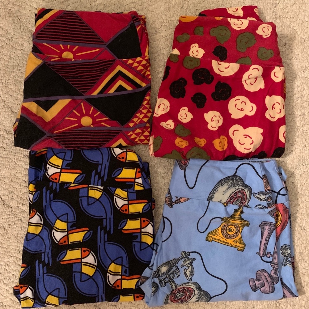 4 pair LuLaRoe leggings one size